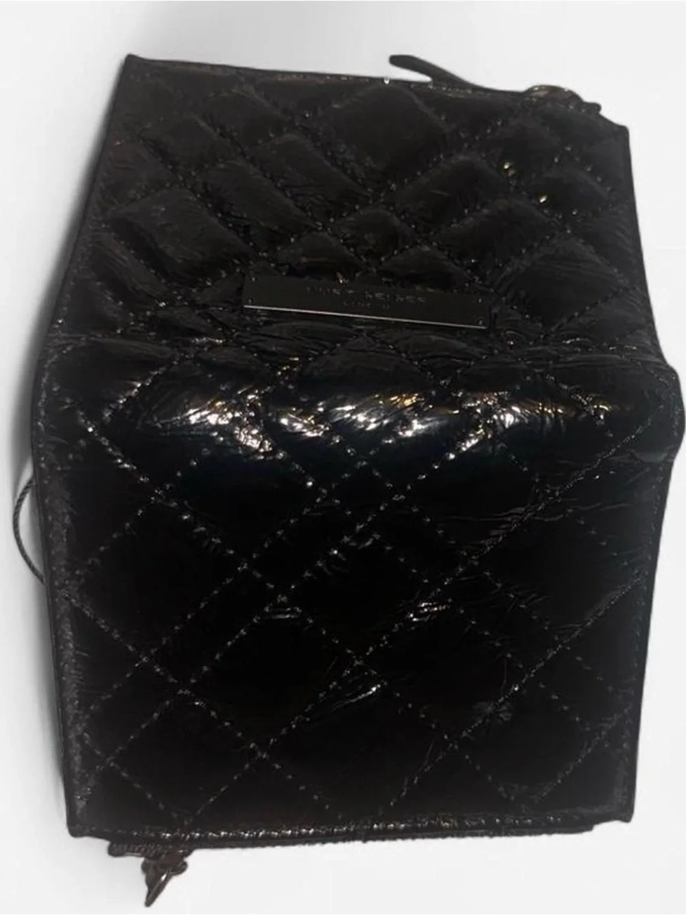 Kurt Geiger Black Quilted Patent Wallet